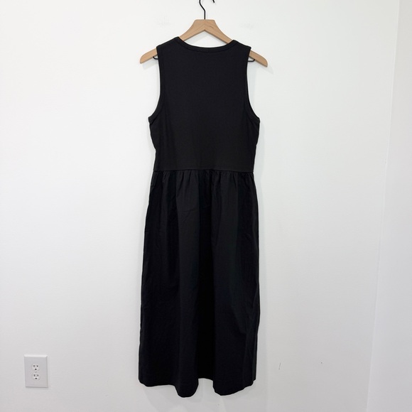 J.Crew Ribbed Knit Mixy Dress Black Size Large NWT Minimalist Sleeveless - Picture 3 of 8